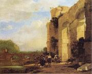 Italian Landscape with the Ruins of a Roman Bridge and Aqueduct